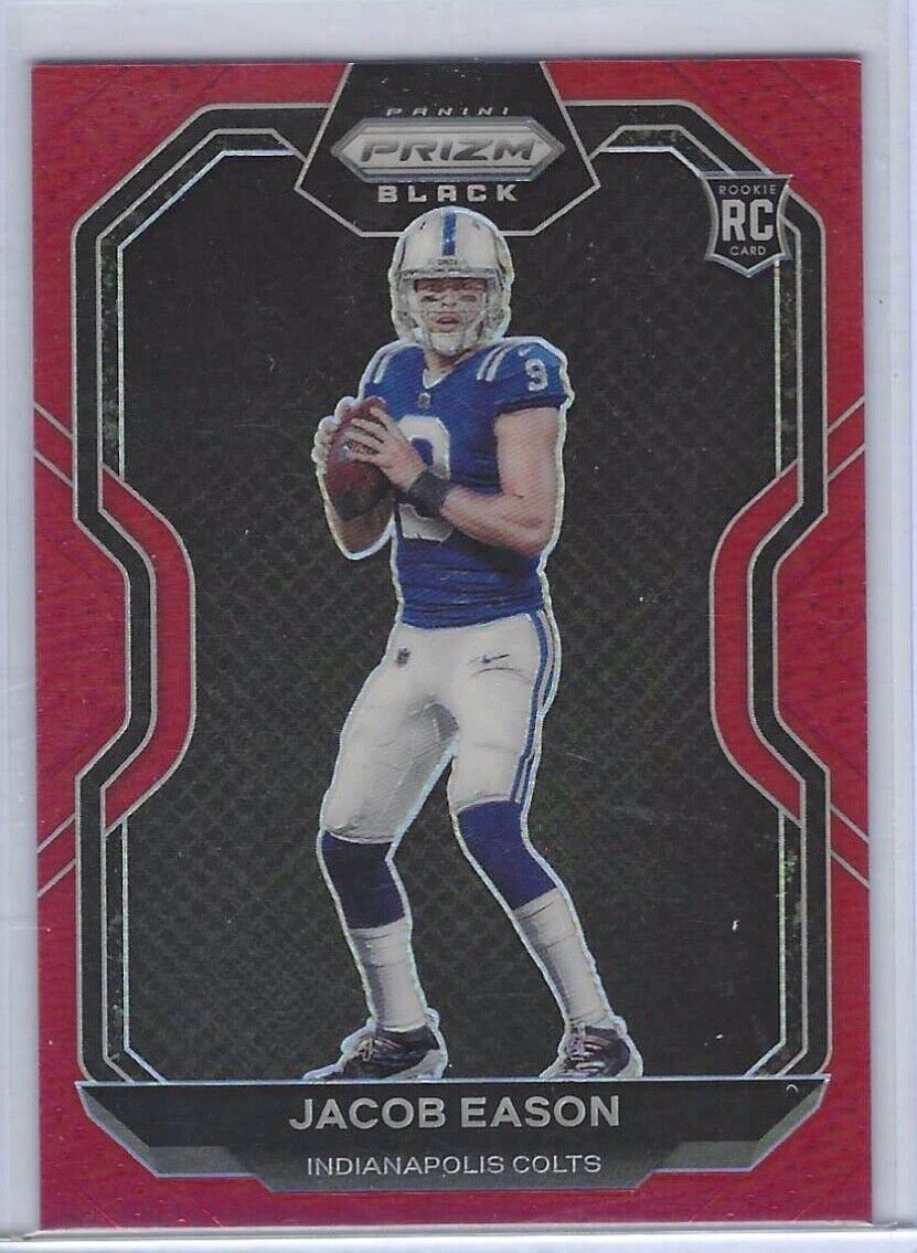 JACOB EASON 2020 PANINI CHRONICLES PRIZM BLACK RED PRIZM RC #D /99