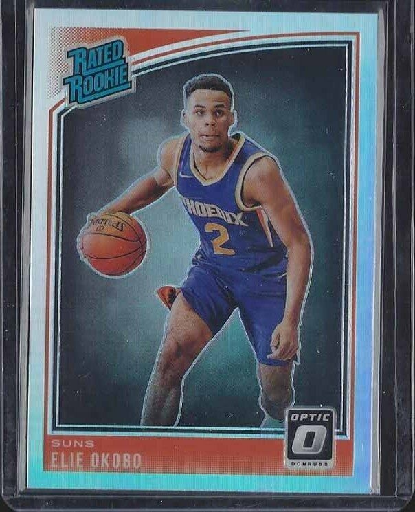 ELIE OKOBO 2018-19 DONRUSS OPTIC RATED ROOKIE SILVER HOLO RC #159