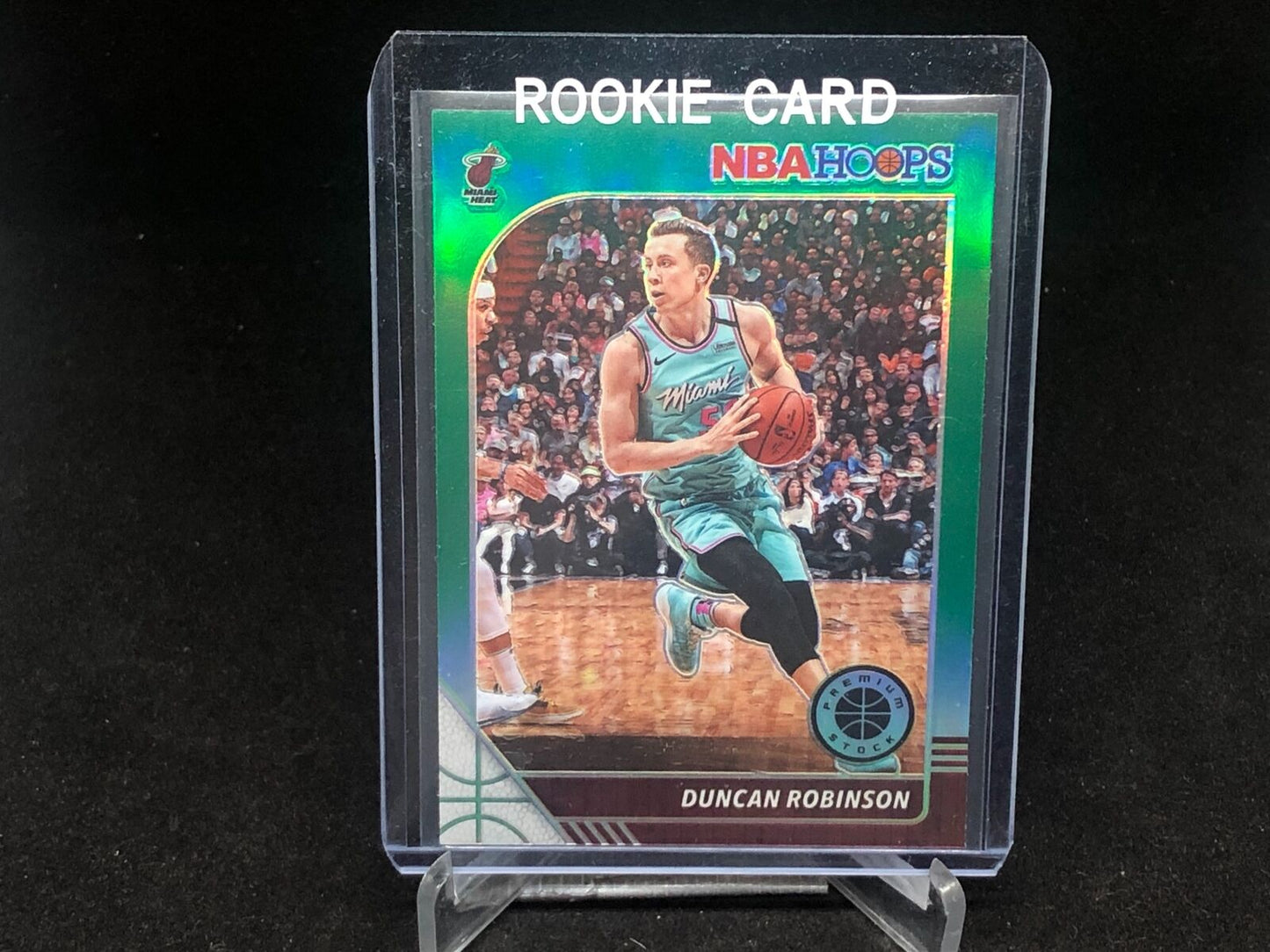 DUNCAN ROBINSON 2019-20 PANINI HOOPS PREMIUM STOCK GREEN PRIZM RC # 262