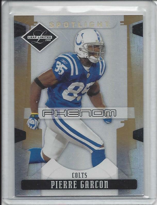 PIERRE GARCON 2008 LEAF LIMITED PHENOM SPOTLIGHT GOLD COLTS RC #D 8/49