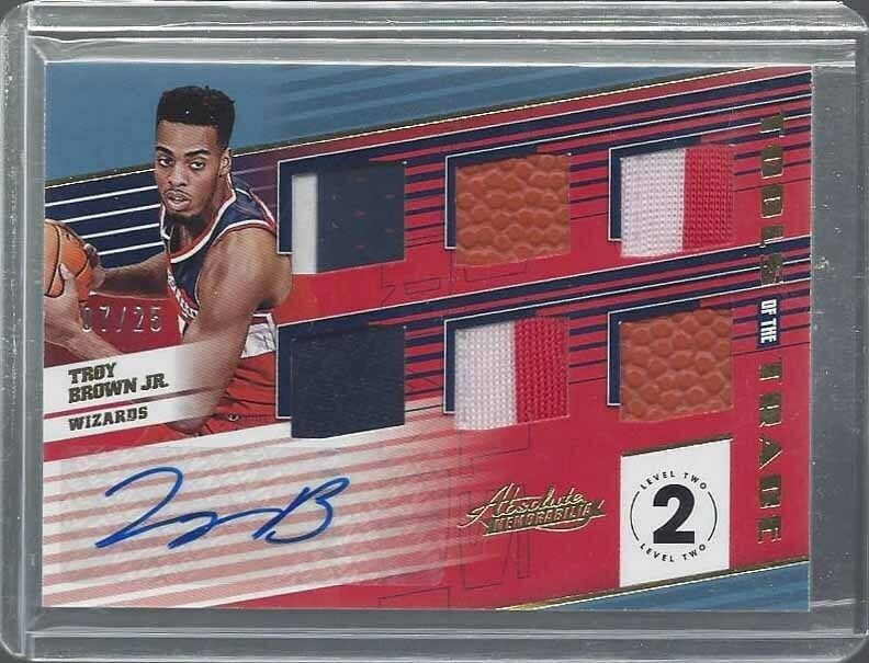 TROY BROWN JR 2018-19 ABSOLUTE TOOLS OF THE TRADE 6 PIECE PATCH AUTO RC #D 7/25