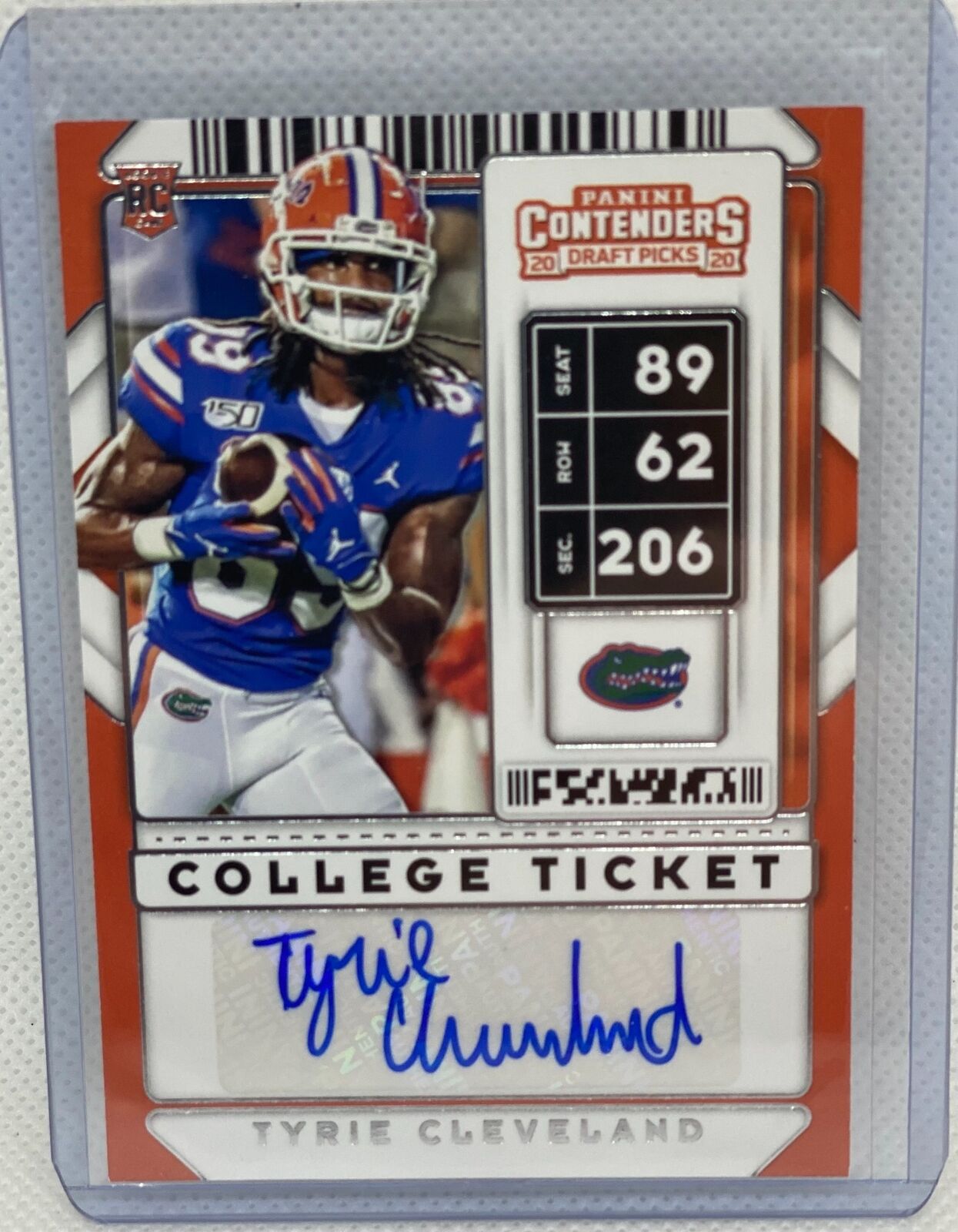 TYRIE CLEVELAND 2020 PANINI CONTENDERS DRAFT PICKS COLLEGE TICKET AUTO RC #211