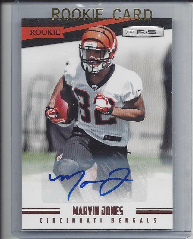 MARVIN JONES 2012 ROOKIES & STARS BENGALS AUTO RC #D /999