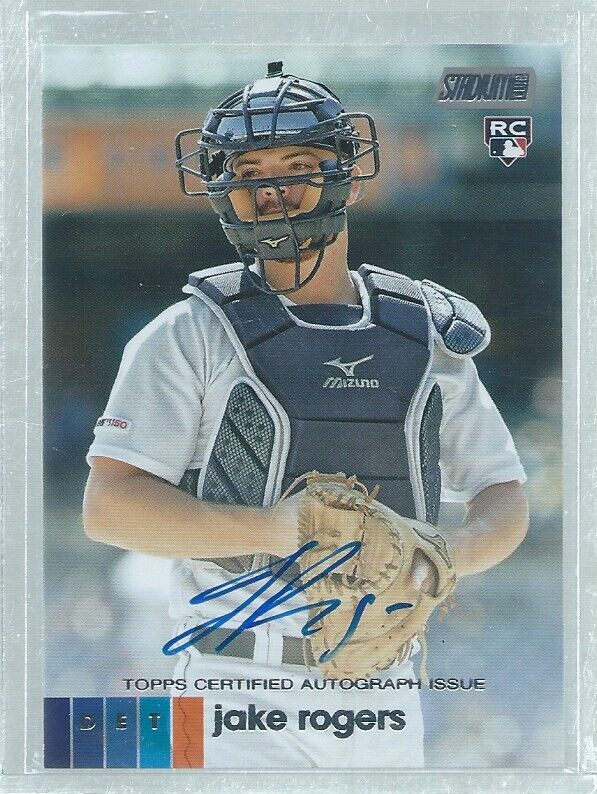 JAKE ROGERS 2020 TOPPS STADIUM CLUB ON CARD AUTO ROOKIE RC