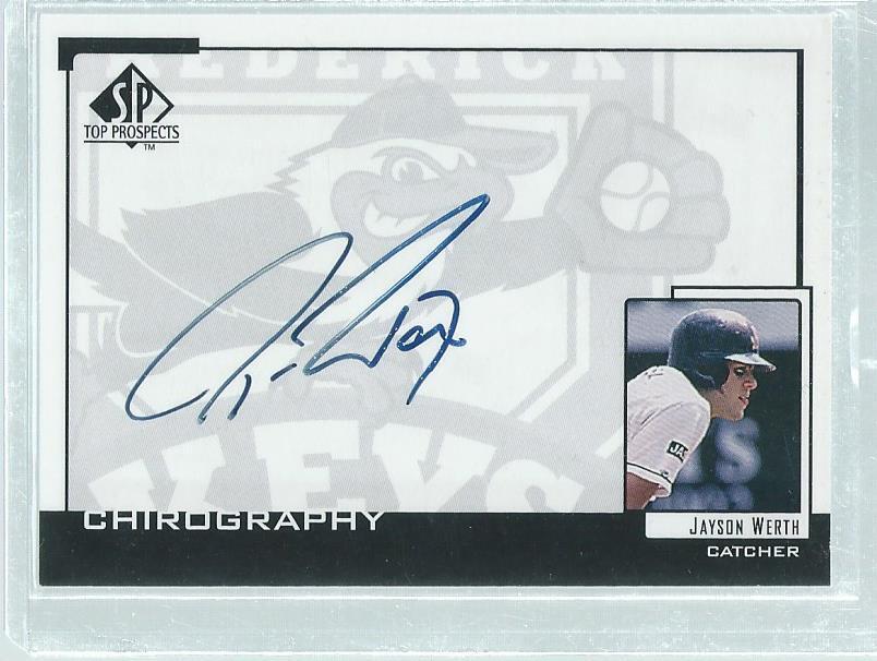 JAYSON WERTH 1999 UPPER DECK SP TOP PROSPECTS ON CARD AUTO PROSPECT