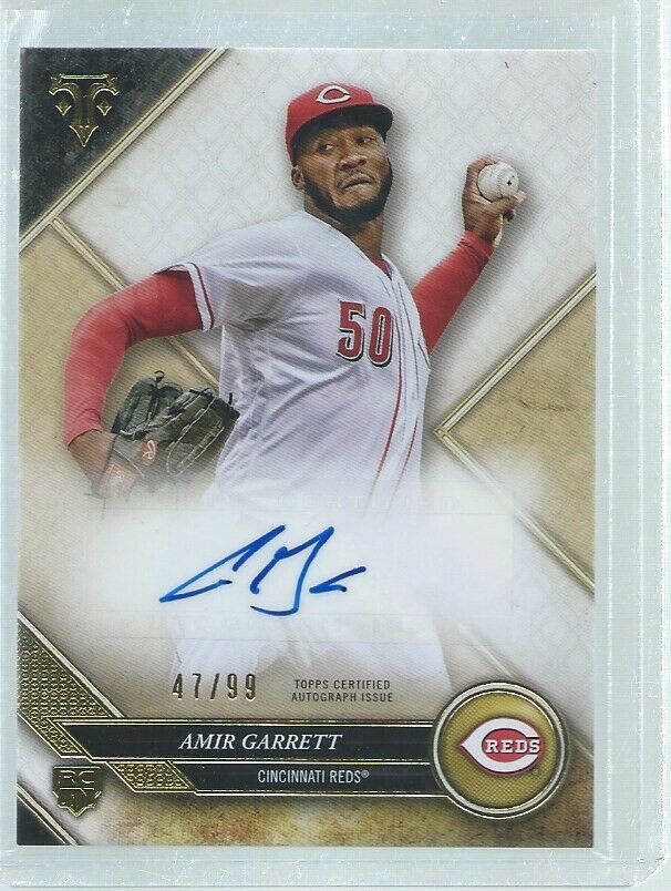 AMIR GARRETT 2017 TOPPS TRIPLE THREADS GOLD AUTO ROOKIE RC #D 47/99
