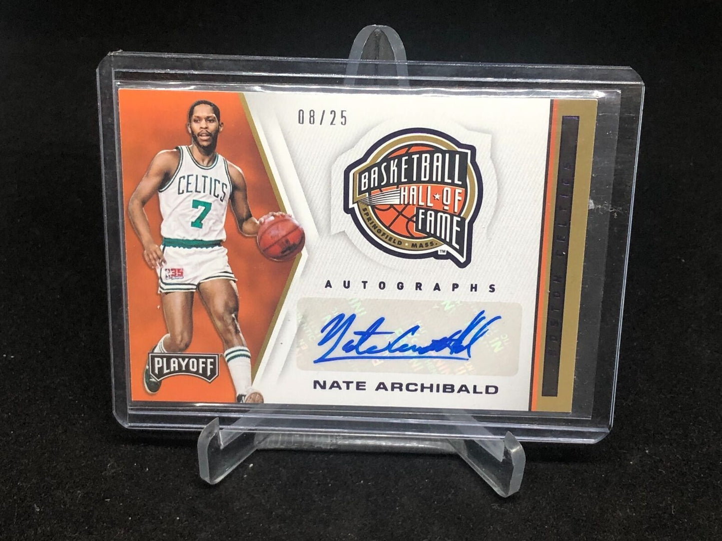 NATE ARCHIBALD 2019-20 PANINI CHRONICLES PLAYOFF PURPLE HALL FAME AUTO #D 8/25