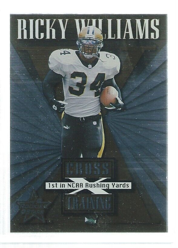 RICKY WILLIAMS 1999 LEAF ROOKIES & STARS CROSS TRAINING ROOKIE RC #D 414/1250