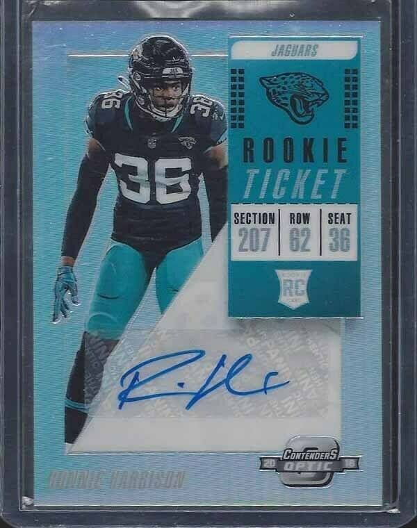 RONNIE HARRISON 2018 CONTENDERS OPTIC ROOKIE TICKET SILVER HOLO JAGUARS AUTO RC