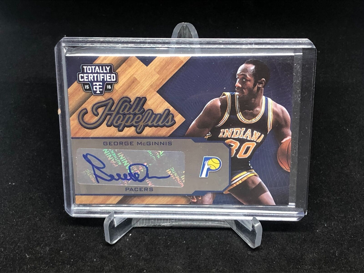GEORGE MCGINNIS 2015-16 PANINI TOTALLY CERTIFIED HALL HOPEFULS AUTO #D 12/49