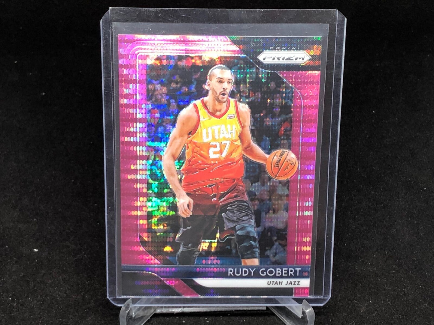 RUDY GOBERT 2018-19 PANINI PRIZM PINK PULSAR PRIZM #D 23/42