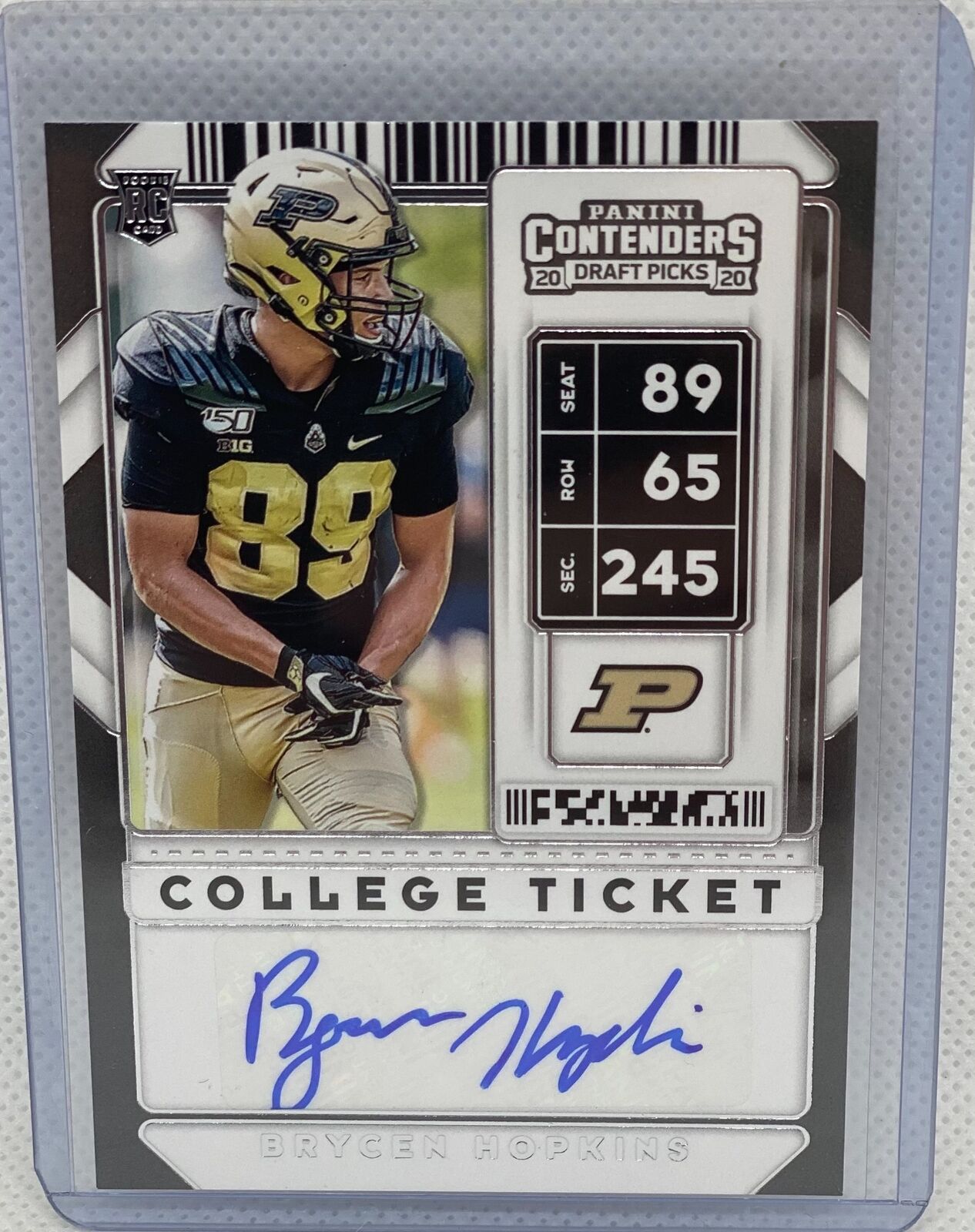 BRYCEN HOPKINS 2020 PANINI CONTENDERS DRAFT PICKS COLLEGE TICKET AUTO RC #241