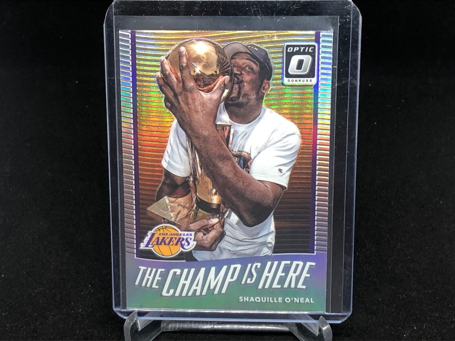 SHAQUILLE ONEAL 2017-18 PANINI OPTIC THE CHAMP IS HERE SILVER HOLO # 7