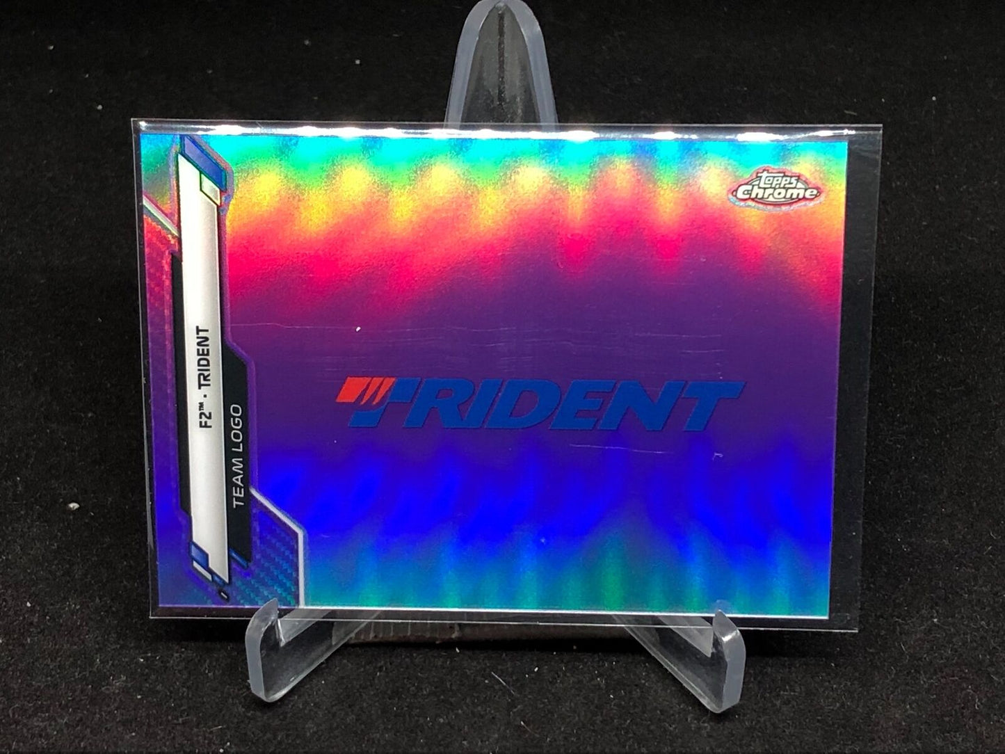 TRIDENT F2 TEAM LOGO 2020 TOPPS CHROME FORMULA 1 F1 PURPLE REFRACTOR #D 275/399