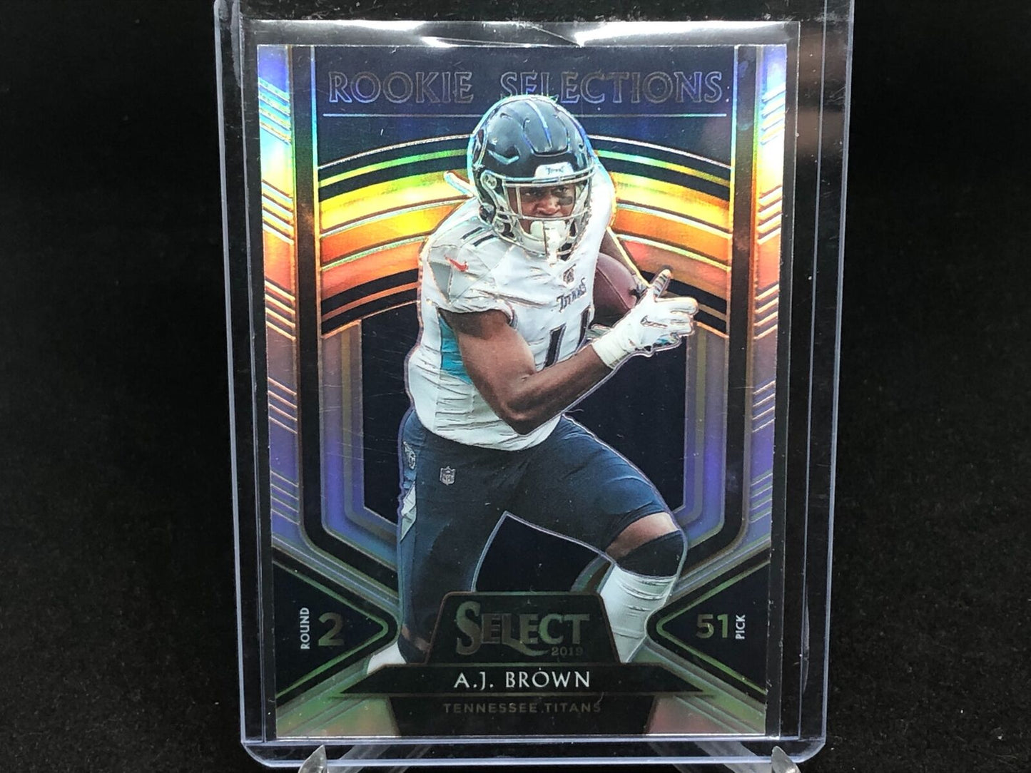 AJ BROWN 2019 PANINI SELECT ROOKIE SELECTIONS SILVER PRIZM RC # 8
