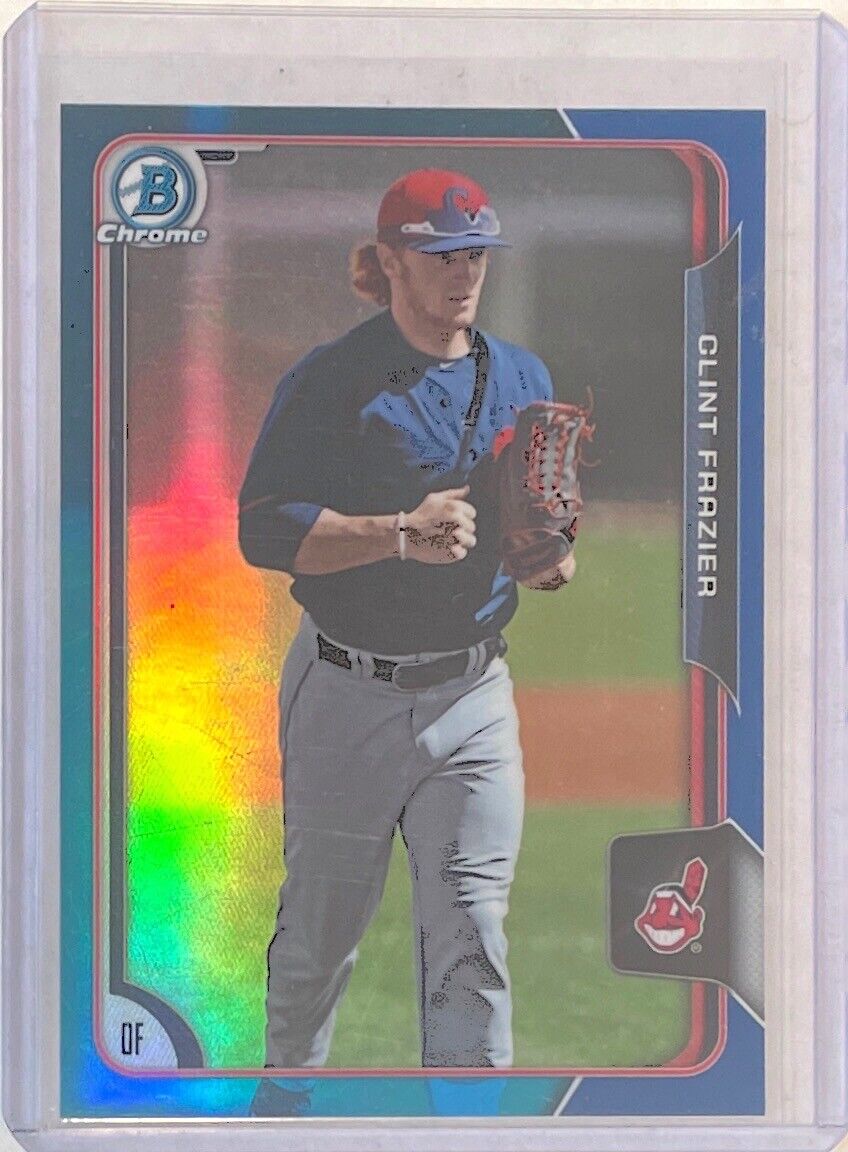 CLINT FRAZIER 2015 BOWMAN CHROME PROSPECT BLUE REFRACTOR #D 123/150