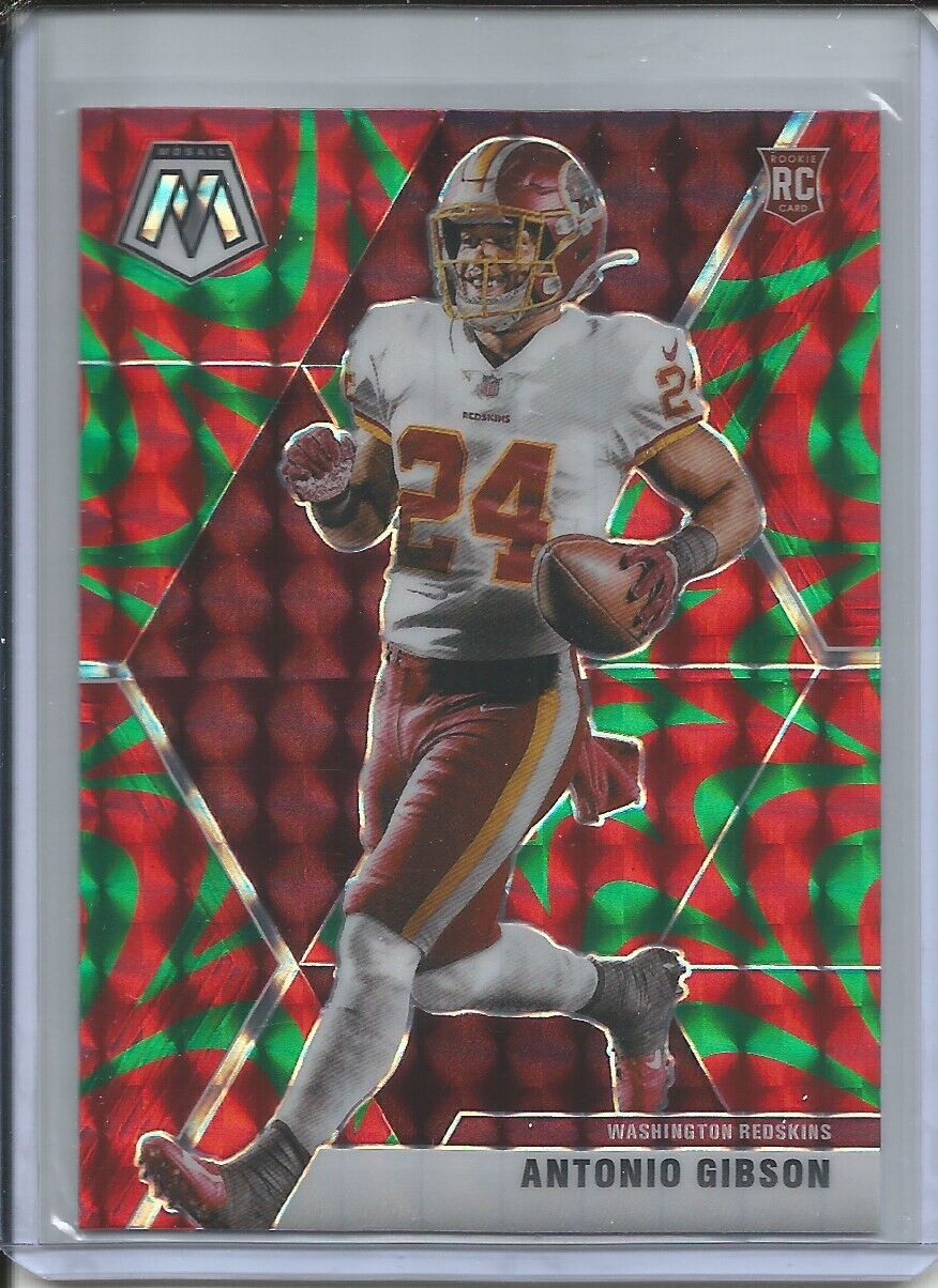 ANTONIO GIBSON 2019-20 PANINI MOSAIC REACTIVE GREEN PRIZM ROOKIE RC WASHINGTON