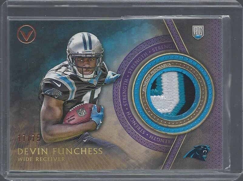 1/1 DEVIN FUNCHESS 2015 TOPPS VALOR STRENGTH 3 CLR PATCH RC #D 17/75 HIS JSY #17