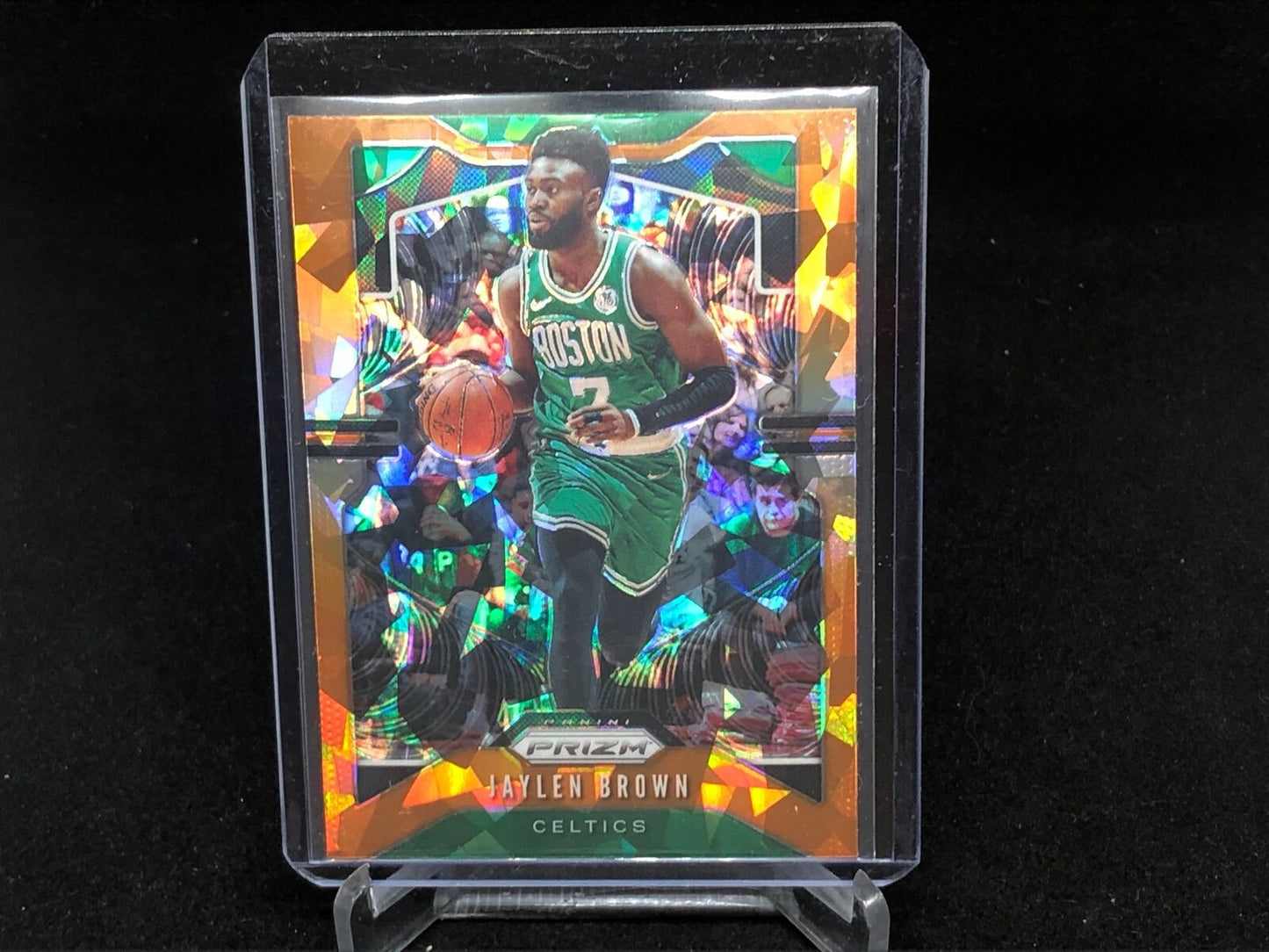 JAYLEN BROWN 2019-20 PANINI PRIZM ORANGE CRACKED ICE PRIZM # 40