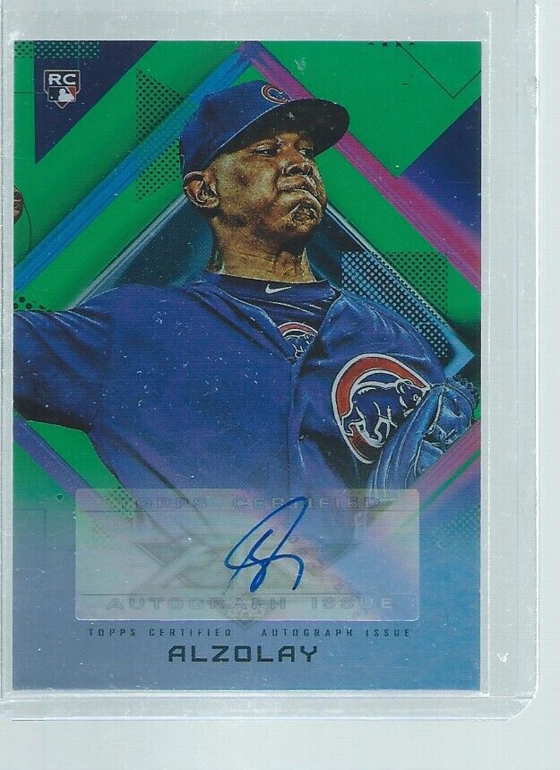 ADBERT ALZOLAY 2020 TOPPS FIRE AUTO GREEN ROOKIE RC #D 55/75