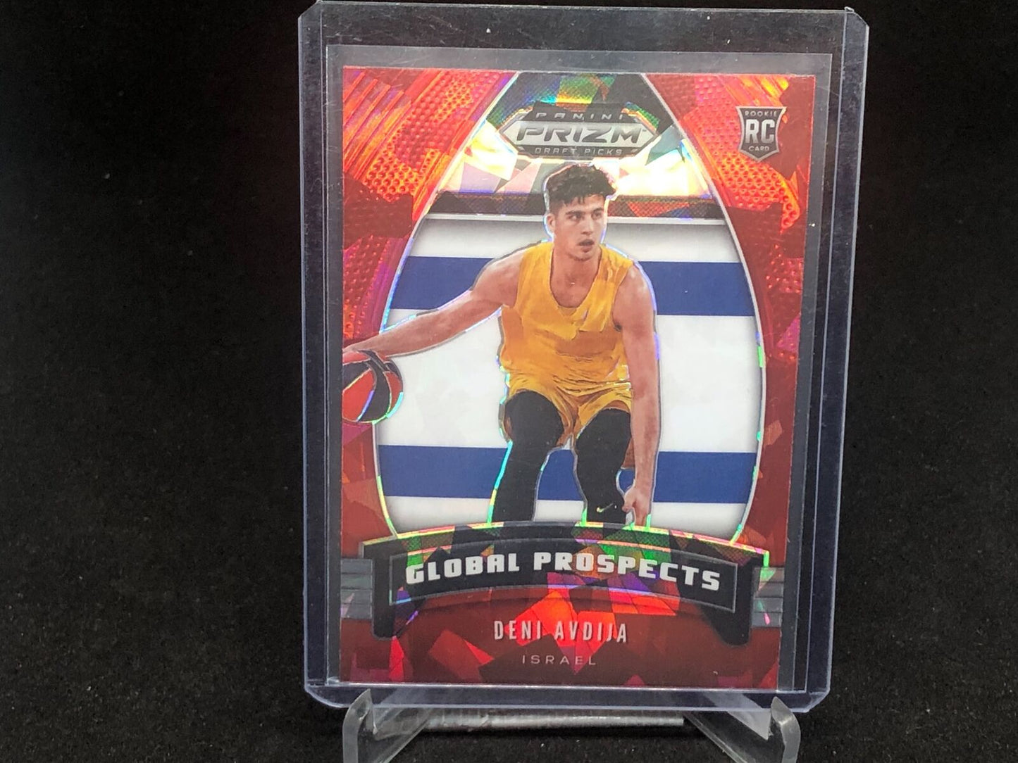 DENI AVDIJA 2020-21 PRIZM DRAFT PICKS RED CRACKED ICE GLOBAL PROSPECTS RC # 100