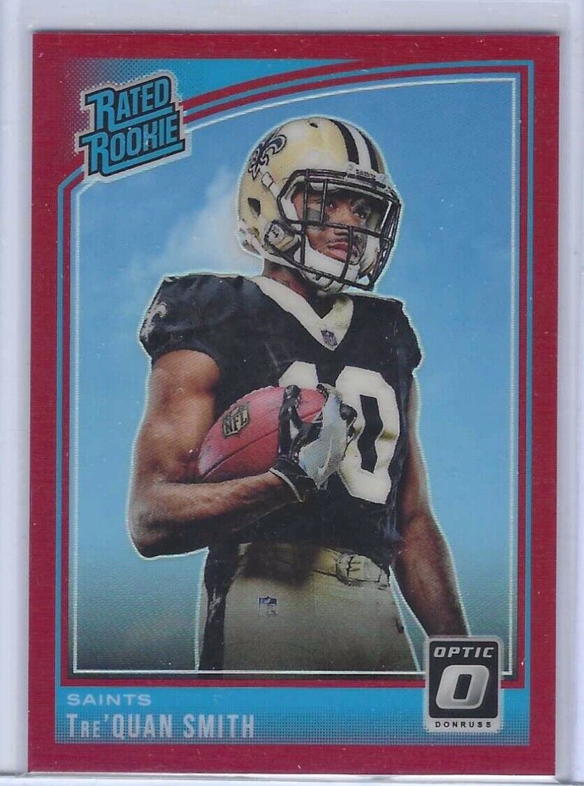 TRE'QUAN SMITH 2018 DONRUSS OPTIC RED HOLO RATED ROOKIE RC #D /99