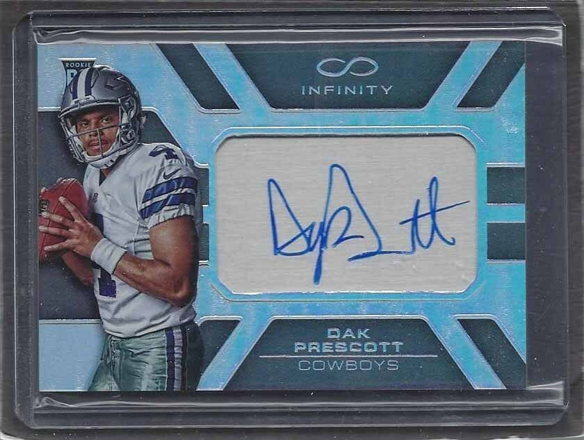 DAK PRESCOTT 2016 PANINI INFINITY METAL ON CARD COWBOYS ROOKIE AUTO RC #D 42/288