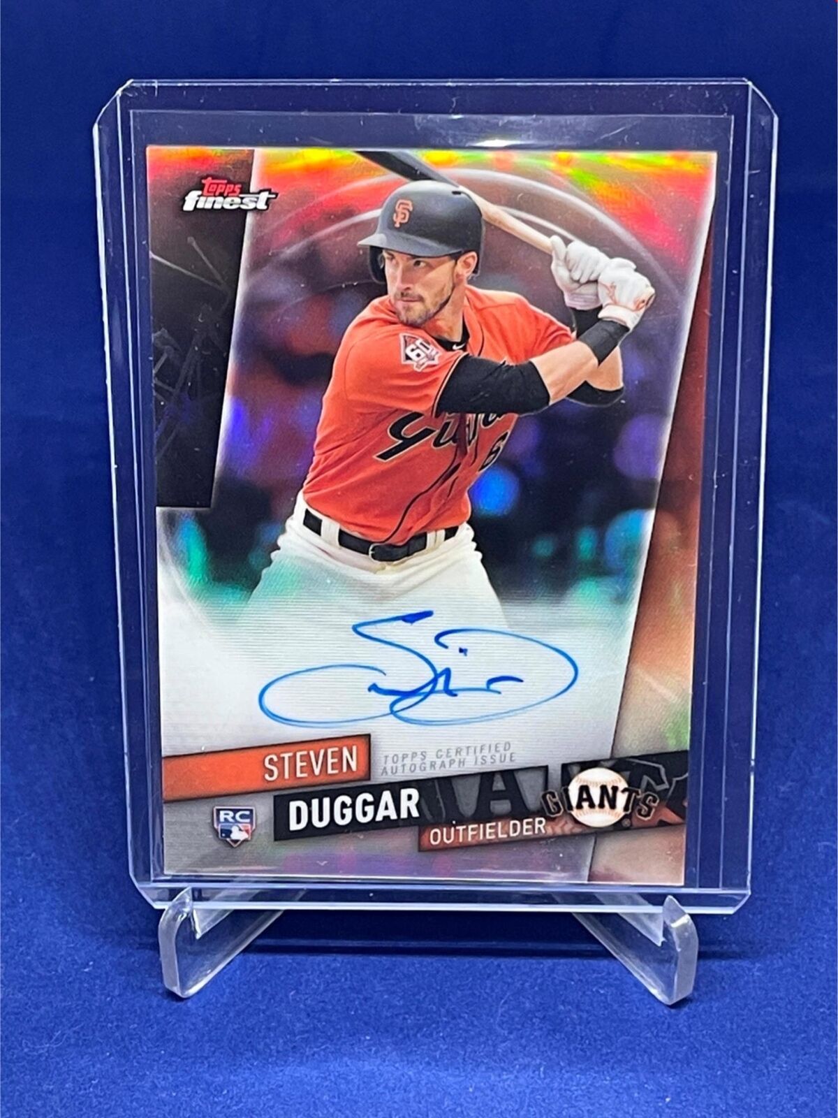 STEVEN DUGGAR 2019 TOPPS FINEST ON CARD AUTO ROOKIE RC