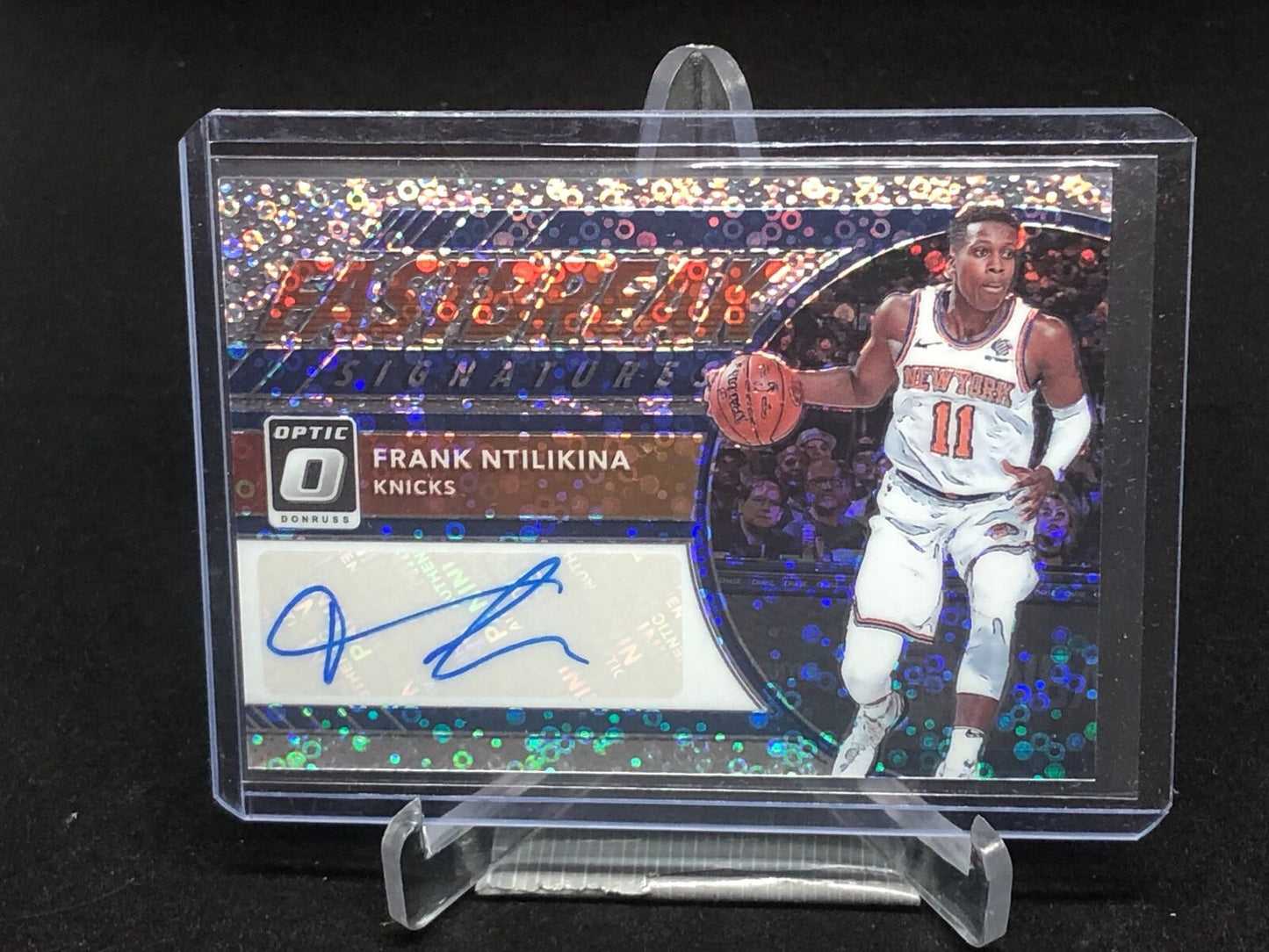 FRANK NTILIKINA 2017-18 PANINI DONRUSS OPTIC FAST BREAK SIGNATURES AUTO RC
