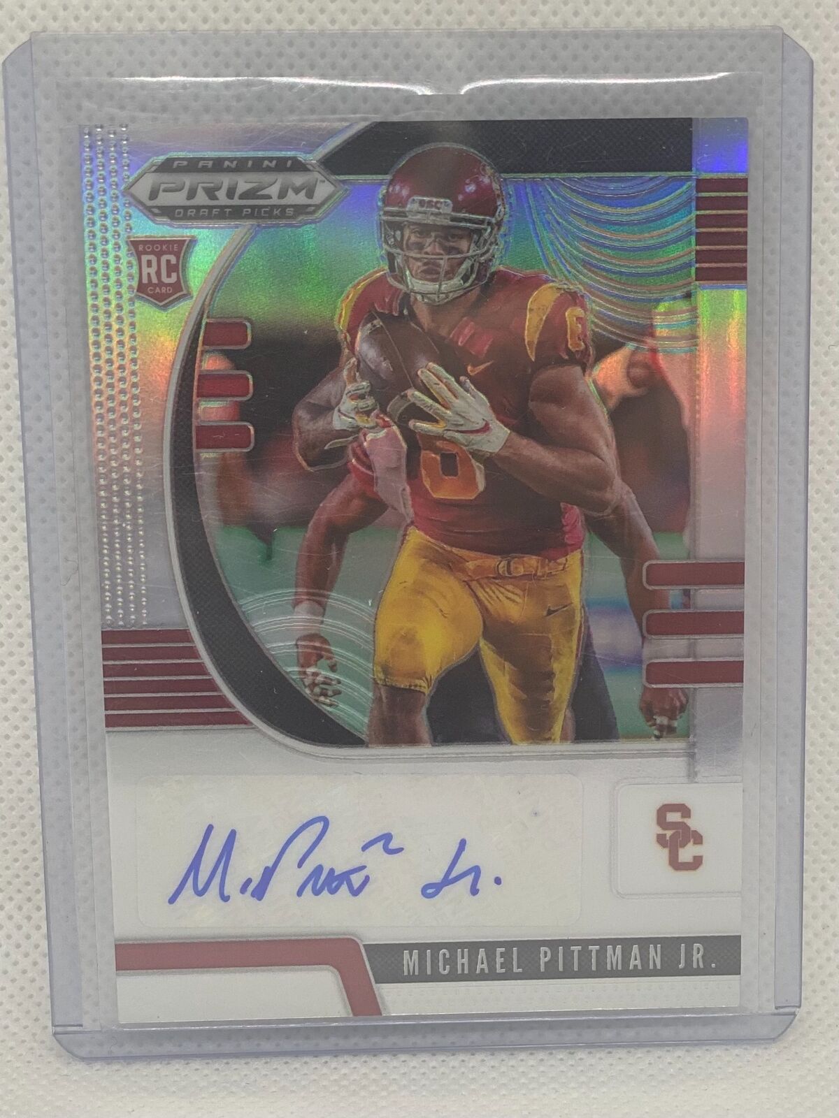MICHAEL PITTMAN JR. 2020 PANINI PRIZM DRAFT PICKS SILVER PRIZM AUTO RC #145