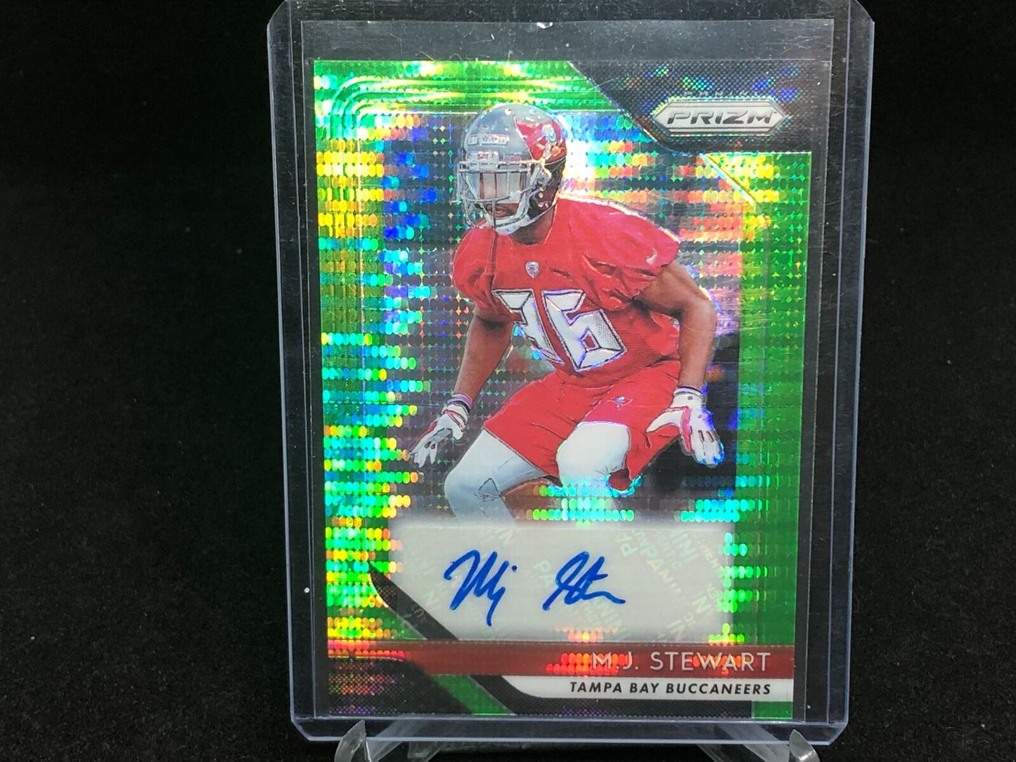 MJ STEWART 2018 PANINI PRIZM GREEN PULSAR PRIZM AUTO RC