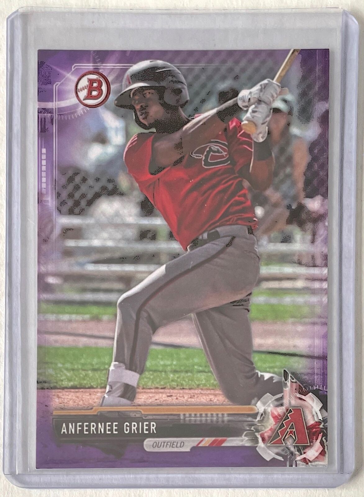 ANFERNEE GRIER 2017 BOWMAN PAPER PROSPECT PURPLE #D 085/250