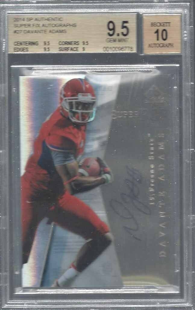 DAVANTE ADAMS 2014 SP AUTHENTIC SUPER F/X AUTO RC #27 BGS 9.5 w/ 10 AUTO POP 1/1