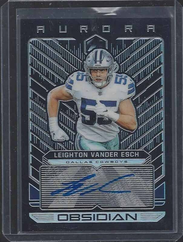 LEIGHTON VANDER ESCH 2019 PANINI OBSIDIAN AURORA GOLD AUTO #D 63/75
