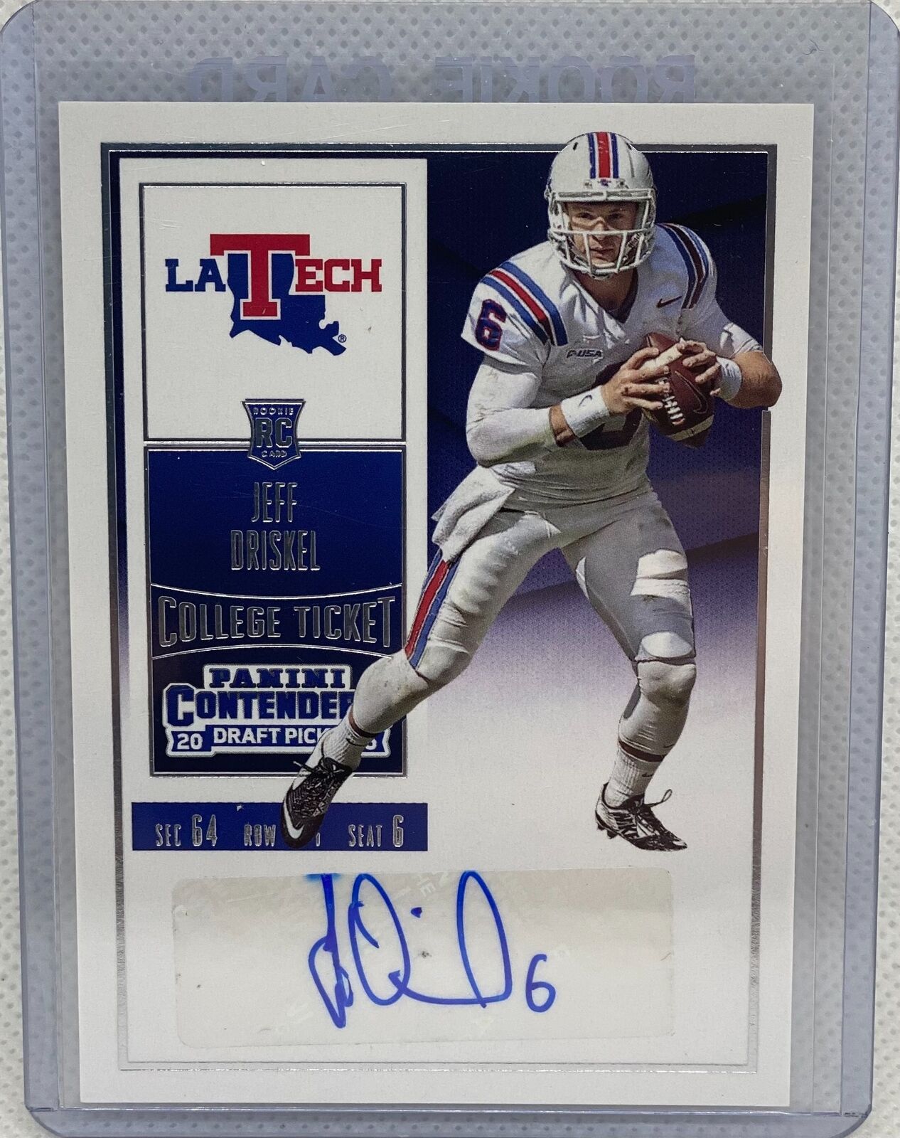 JEFF DRISKEL 2016 PANINI CONTENDERS DRAFT PICKS COLLEGE TICKET AUTO RC #345