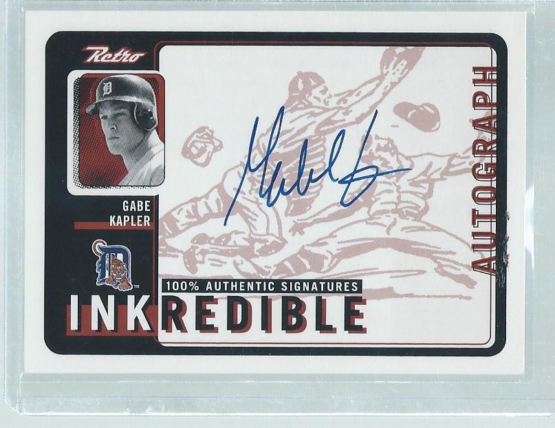 GABE KAPLER 1999 UD UPPER DECK RETRO INKREDIBLE RETRO ON CARD AUTO