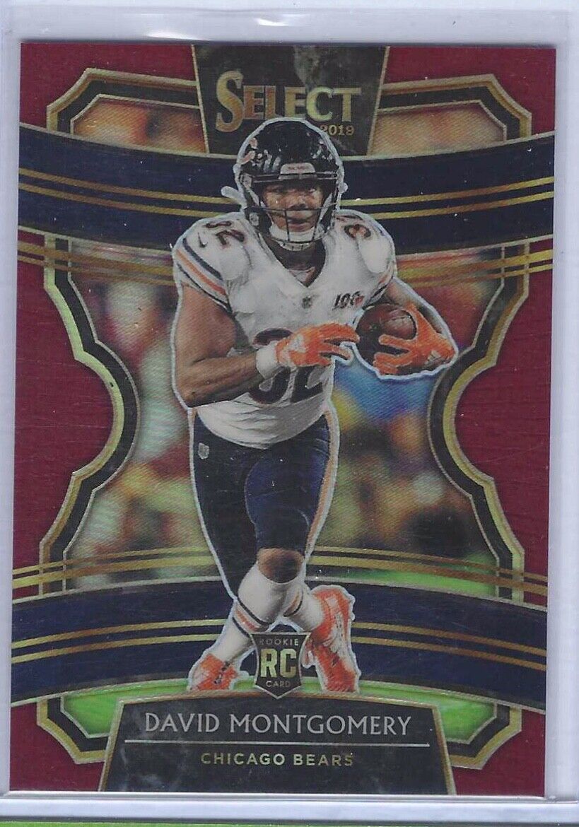 DAVID MONTGOMERY 2019 PANINI SELECT MAROON PRIZM CONCOURSE LEVEL RC #D /149