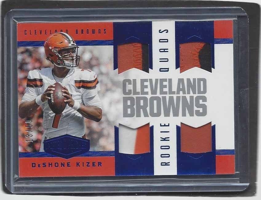 DESHONE KIZER 2017 PLATES & PATCHES ROOKIE QUADS BLUE QUAD PATCH RC #D 13/50