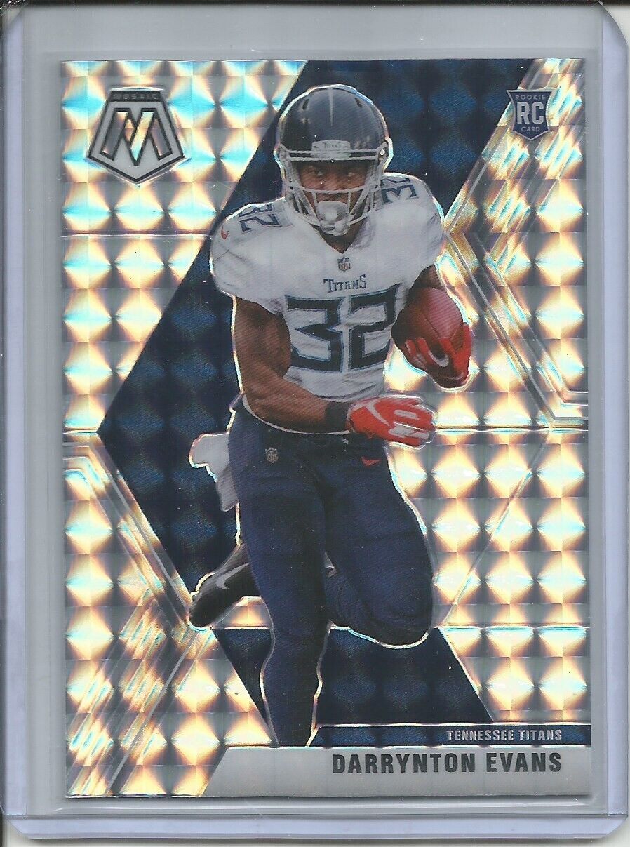 DARRYNTON EVANS 2019-20 PANINI MOSAIC SILVER MOSAIC PRIZM ROOKIE RC TITANS