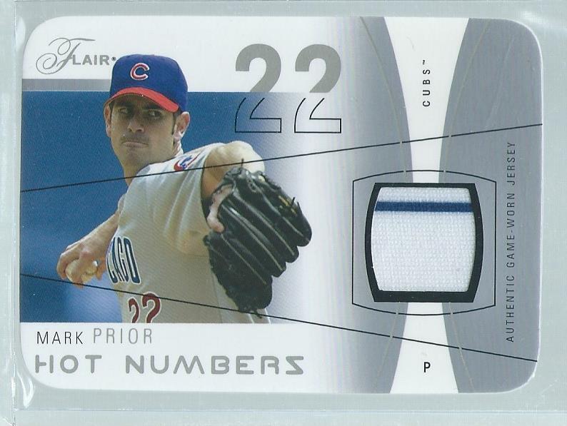 MARK PRIOR 2004 FLEER HOT NUMBERS DIE CUT PATCH #D 9/13