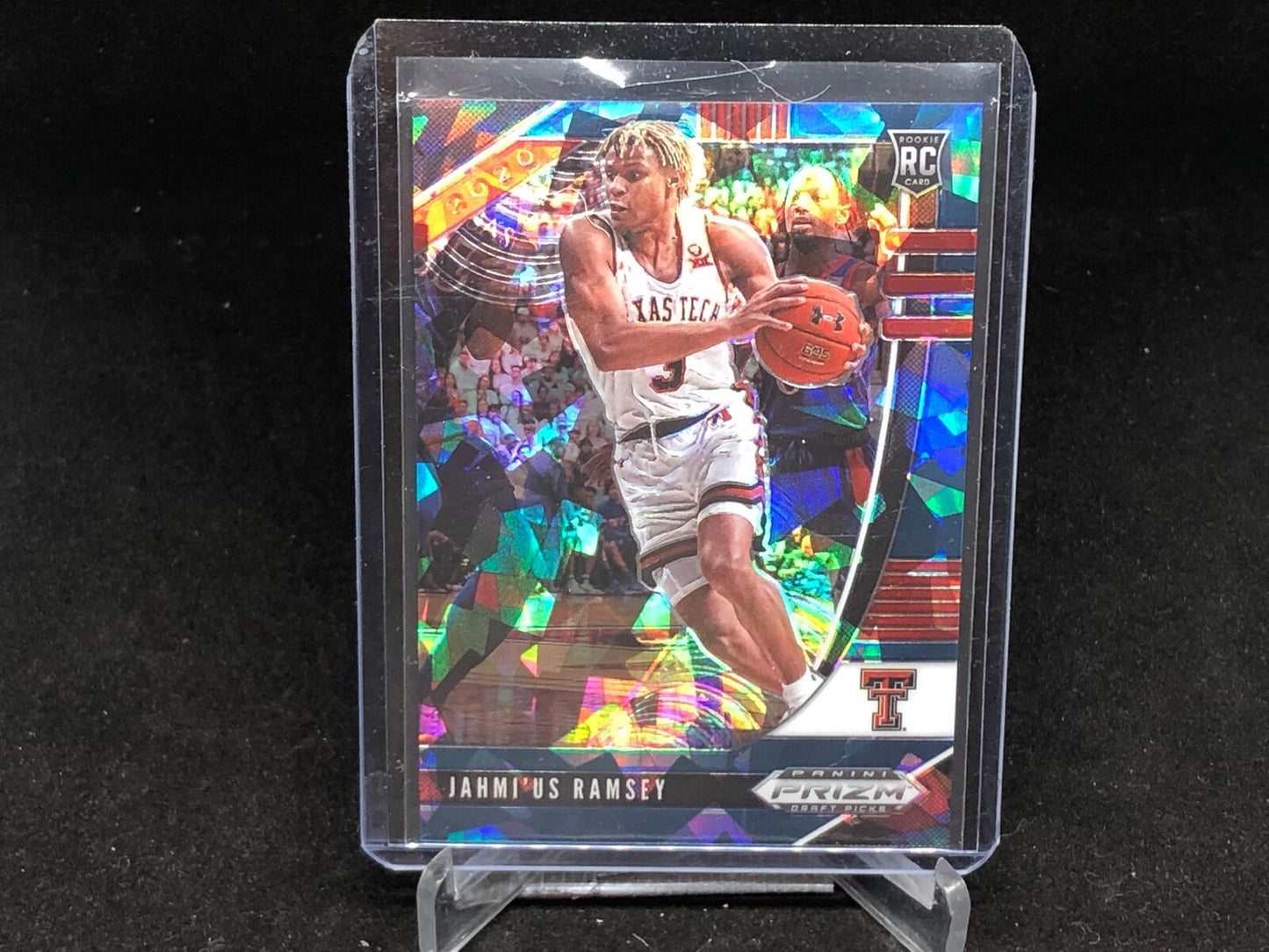 JAHMIUS RAMSEY 2020-21 PANINI PRIZM DRAFT PICKS BLUE CRACKED ICE RC #D 63/99