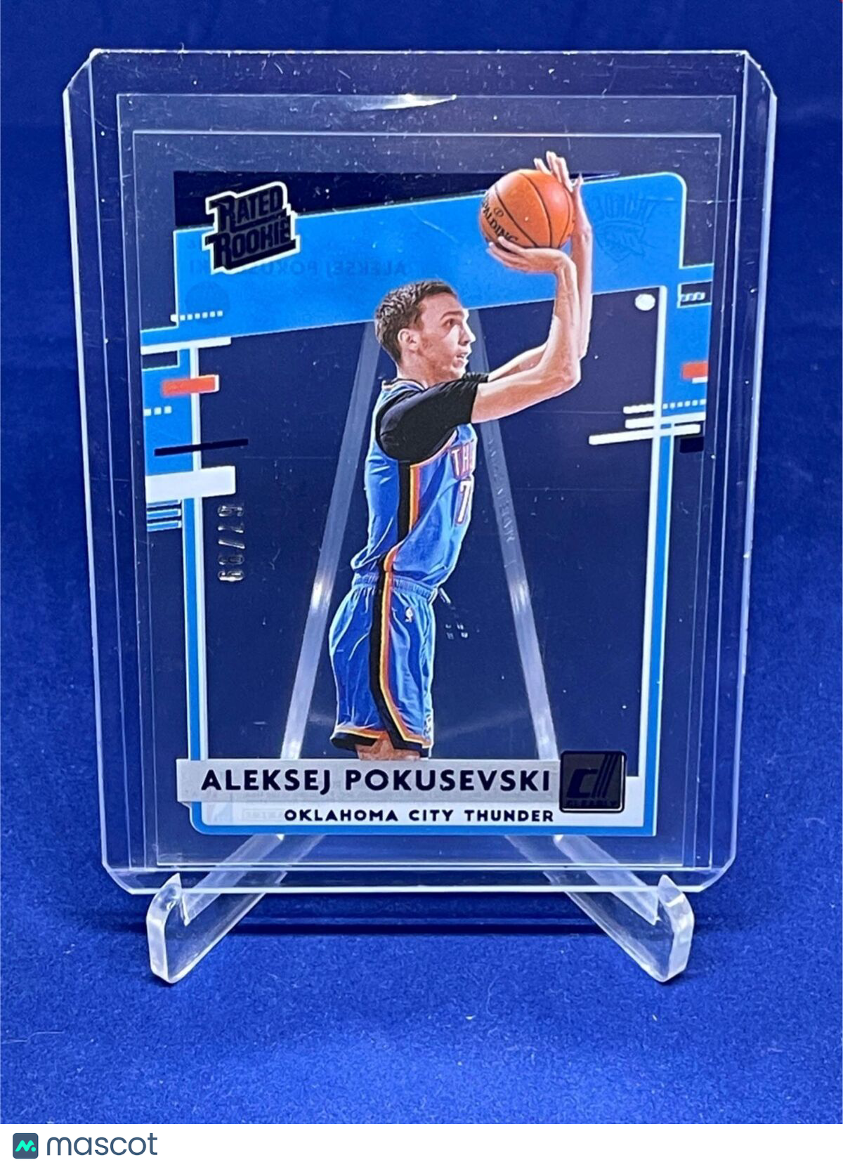 ALEKSEJ POKUSEVSKI 2020-21 PANINI CLEARLY DONRUSS RATED ROOKIE BLUE RC #D 67/99