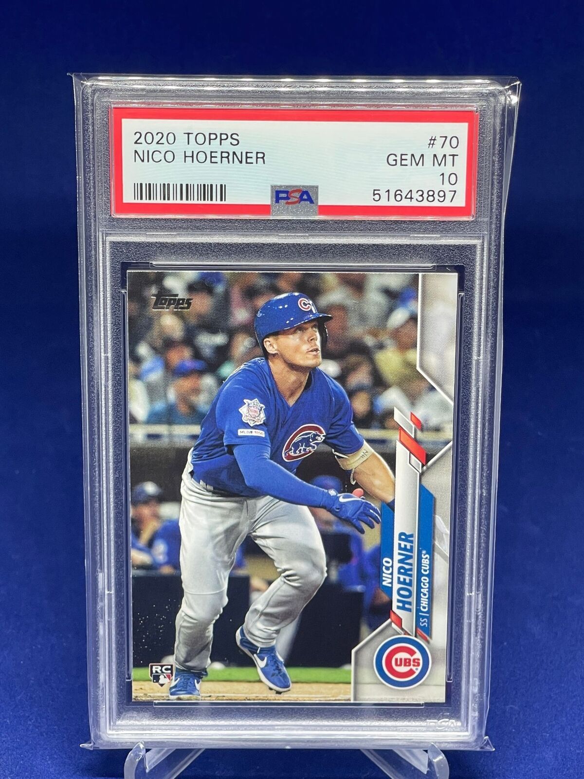 NICO HOERNER 2020 TOPPS ROOKIE RC #70 PSA 10 GEM MINT