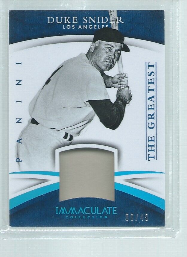 DUKE SNIDER 2015 IMMACULATE THE GREATEST JERSEY BLUE #D 6/49