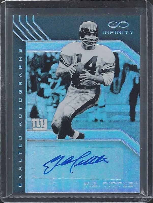 Y.A. TITTLE 2016 PANINI INFINITY EXALTED AUTOGRAPHS GIANTS AUTO #D 137/288