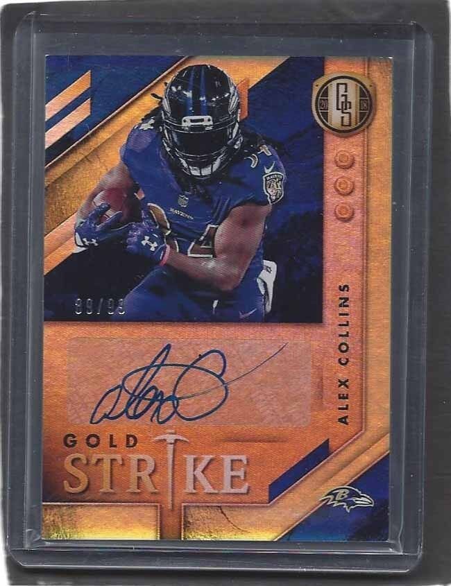 ALEX COLLINS 2018 PANINI GOLD STANDARD GOLD STRIKE AUTO #D 89/99