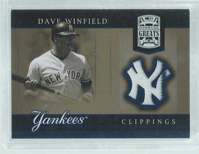 DAVE WINFIELD 2005 PLAYOFF DONRUSS GREATS 2 COLOR YANKEES PATCH