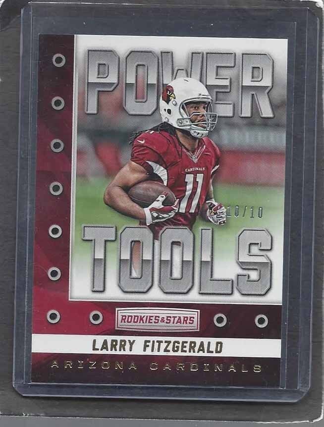 LARRY FITZGERALD 2016 ROOKIES & STARS POWER TOOLS GOLD #D 10/10