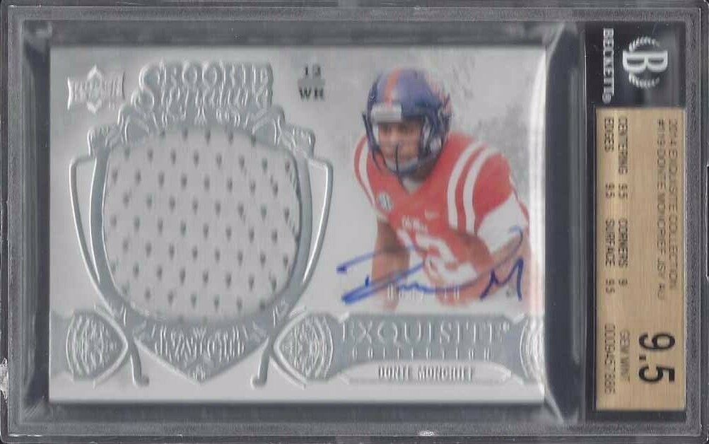 DONTE MONCRIEF 2014 UD EXQUISITE RPA 2 CLR PATCH AUTO RC /110 BGS 9.5 10 POP 2