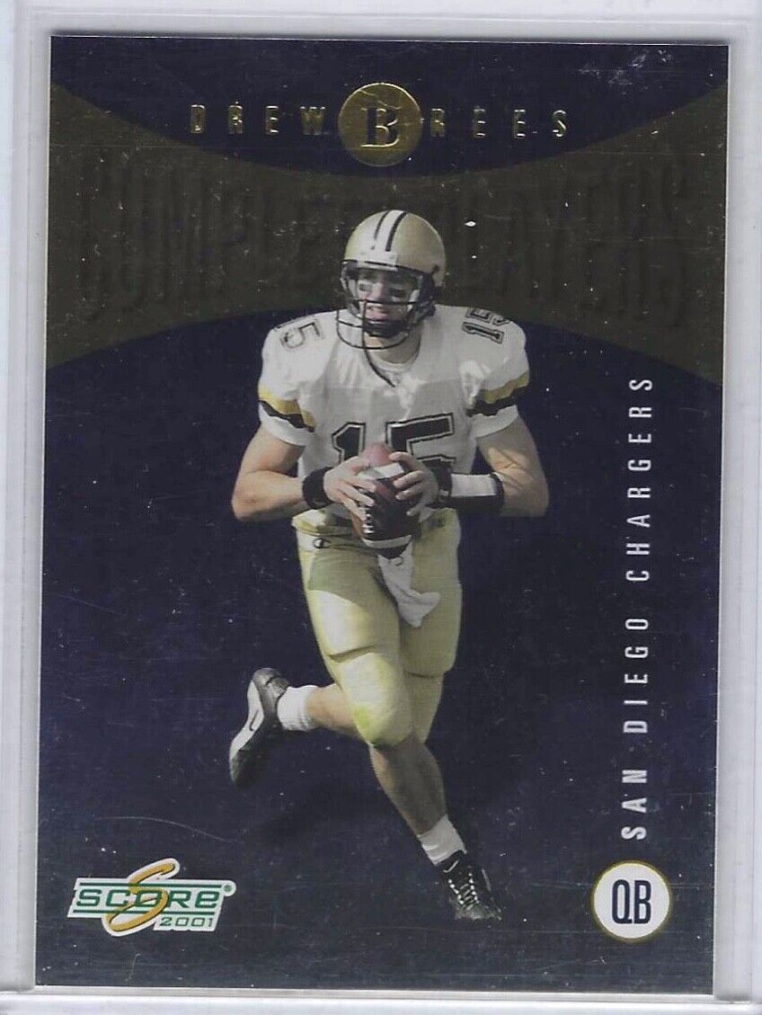 DREW BREES 2001 SCORE COMPLETE PLAYERS ROOKIE RC #CP-10